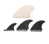 Alomejor Ensemble de Nageoires à Paddle 3pcs, Ailettes de Remplacement en Fibre de Verre en Nid d'abeille Adaptées au Surf et aux Longboards