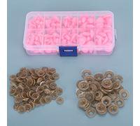Alomejor Ensemble de Nez de Poupée en Forme de Haricot Noir, 100 Pièces, Nez de sécurité en Plastique pour Poupées, Ours et Jouets en Peluche, Pièces de Jouets éducatifs pour L'éducation Précoce des