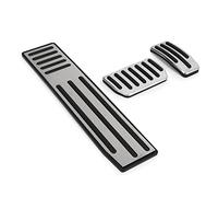 Alomejor Ensemble de Pédales, Couvercle de Pédale en Caoutchouc et Acier Inoxydable, 3 Pièces, Antidérapant, Accélérateur, Frein, Repose-Pieds pour Model S 2013 2022 Model X 2015 2022, Conduite à