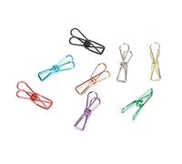 Alomejor Ensemble de Petits Clips en Métal - Clips Décoratifs Colorés pour L'organisation des Documents au Bureau - 40 Pièces en Forme de Poisson Creux avec Haute élasticité
