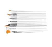 Alomejor Ensemble de Pinceaux pour Peinture de Gâteaux, 15 Pièces, Poignées Confortables, Faciles à Nettoyer pour le Sucre Fondant, Outils de Bricolage pour Artistes Polyvalents en Plastique