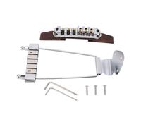 Alomejor Ensemble de Pont de Guitare électrique Jazz à 6 Cordes, Cordier de Selle à Roulettes en Alliage de Zinc chromé avec Vis clé Hexagonale pour Guitares électriques à 6 Cordes