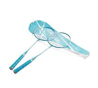 Alomejor Ensemble de Raquettes de Badminton avec Matériau en Alliage de Fer, Performances Stables, Manipulation Sensible, adapté aux Hommes et aux Femmes (Dieu Bleu)