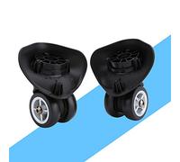 Alomejor Ensemble de Remplacement de Roues Valise en Plastique Haute qualité, Roue à Bagages à Double Port Résistante pour Une Utilisation sans Effort, 2pcs pour Les Voyageurs Pratiques, Noir