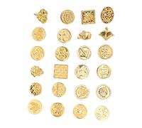 Alomejor Ensemble de Tampons de Cire à Cacheter Délicats de 24 Pièces avec Boîte-Cadeau, Kit de Tampons de Cire à Cacheter Vintage pour Cadeau Romantique, Têtes de Tampon de à Respectueuses de