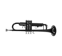 Alomejor Ensemble de trompette plate en laiton B avec d'excellentes performances pour musiciens, accessoires d'instruments de musique de rechange pour débutants (BLACK)
