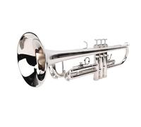 Alomejor Ensemble de Trompettes, Instrument en Laiton et Cuivre au Phosphore argenté Bb avec Kit Complet pour Débutants pour étudiants et éducation Musicale