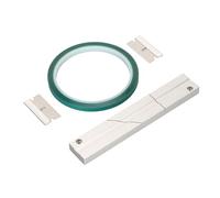 Alomejor Ensemble D'épissure de Bande 1/4 10 Pouces, Bloc Professionnel pour épissure de Bande Bobine à Bobine avec Leader en Alliage D'aluminium Vert