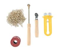 Alomejor Ensemble d'outils de démarrage apicole durable à incrustation de fil tendeur de fil de ruche pour débutants et apiculteurs expérimentés - 2 pièces Encastrés de fil, tension de cadre
