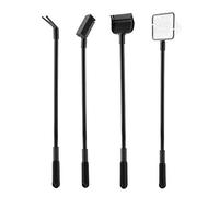 Alomejor Ensemble D'outils de Nettoyage D'aquarium Portable 4 en 1, Brosse Efficace pour Pompe de Nettoyage D'aquarium, Assemblage Facile pour Les Propriétaires de Poissons, Matière Plastique ABS de