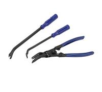 Alomejor Ensemble d'outils de Retrait de Boucle de Rivet 3 Pièces, Outil de Retrait de Garniture en Acier au Manganèse, Manche Long de 5,5 Pouces, Tête de Serrage de 1 à 2 Mm pour la Réparation