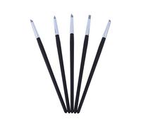 Alomejor Ensemble D'outils de Sculpture en Argile de Silicone pour la Modélisation en Argile Polymère, Stylo de Sculpture à Manche en Bois Flexible de Haute qualité 5 Pièces pour Artistes