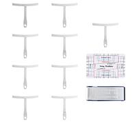 Alomejor Ensemble d'outils Luthier, Outil de Mesure en Acier Inoxydable pour la Configuration de la Guitare et de la Basse, Règle de Jauge d'action et de Rayon 11 Pièces avec Lime pour la