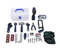 Alomejor Ensemble D'Outils pour Enfants, Outils électriques Réalistes pour les Garçons, Améliorez les Compétences Pratiques avec une Conception de Thème Engageante
