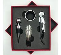 Alomejor Ensemble D'Ouvre-bouteille de Vin en Acier Inoxydable Antirouille, Kit de Tire-bouchon élégant pour Cadeaux de Bar à Domicile, Ouvre-bouteille de Vin Manuel, pour Restaurant (rouge)