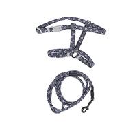 Alomejor Ensemble Harnais et Laisse pour Chat de Style Japonais, pour éviter Les Blessures, Léger pour Les Promenades Quotidiennes, pour Chats de 2,5 à 10 Kg, en Tissu (S)