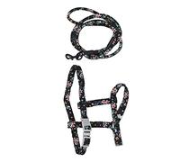 Alomejor Ensemble Harnais et Laisse pour Chat de Style Japonais, pour éviter Les Blessures, Léger pour Les Promenades Quotidiennes, pour Chats de 2,5 à 10 Kg, en Tissu (S)
