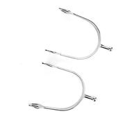 Alomejor Éperons de Cheval Durables en Acier Inoxydable pour Les Amateurs D'équitation, éperon Anglais à Tête Ronde pour Protéger Votre Cheval, 5,1x3,5 Pouces