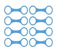 Alomejor Équipement de Plongée, Retenue de Masque de Plongée, Sangle de Maintien de Tuba, Paquet de 8 Connecteurs en Silicone à Double Boucle Figure 8 avec Clips 1 Ensemble (Bleu pièces)