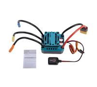Alomejor ESC sans Balais, Contrôleur de Vitesse 60 A avec Ventilateur de Dissipateur Thermique pour Réglage de Smartphone de Camion à Grande Vitesse sur Chenilles 1/10 RC pour Batteries LiPo NiMH