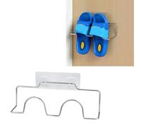 Alomejor Étagère à Chaussures Peu Encombrante en Acier Inoxydable avec Crochet pour Salle de Bain et Cuisine, Organisateur de Chaussures Mural pour Le Rangement à Domicile