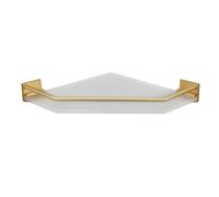 Alomejor Étagère d'angle Murale en Acrylique doré, Forte Charge, Installation Facile pour Le Rangement de la Salle de Bain et de la Cuisine (sans Crochet)