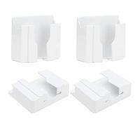Alomejor Étagère de Rangement Murale 4 Pièces, Support de Chargeur de Téléphone avec Télécommande Durable pour la Maison, la Salle de Bain et la Cuisine, Matériau ABS (Lignes Verticales)