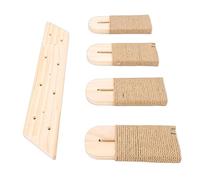 Alomejor Étagères d'escalade pour Chat, Meubles Muraux pour Chat avec Corde de Chanvre pour Gratter et Grimper, étagères en Bois Massif pour Jouer et Faire de l'exercice