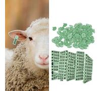 Alomejor Étiquette D'oreille de Numéro de Bétail étiquette D'animal Durable Orange Vert pour Cochon de Chèvre 100 Pièces pour la Population Reproductrice, Quarantaine de Viande TPU Taille 2,04 "x