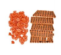 Alomejor Étiquette D'oreille de Numéro de Bétail étiquette D'animal Durable Orange Vert pour Cochon de Chèvre 100 Pièces pour la Population Reproductrice, Quarantaine de Viande TPU Taille 2,04 "x