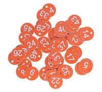 Alomejor Étiquette Numérotée Étiquette de Ruche Simple et Durable pour L'élevage D'animaux Apicoles, 50 Pièces Ronde Belle Numérotée pour L'apiculture, les Fermes D'élevage, Matériau ABS (ORANGE)