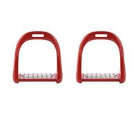 Alomejor Étrier D'équitation en Acier Inoxydable, Coussinet Solide pour Selle équestre en Aluminium, 5 Couleurs, 1220g, Antidérapant pour Les Cavaliers (Rouge)
