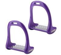 Alomejor Étrier D'équitation en Acier Inoxydable, Coussinet Solide pour Selle équestre en Aluminium, 5 Couleurs, 1220g, Antidérapant pour Les Cavaliers (Purple)