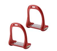 Alomejor Étrier D'équitation en Acier Inoxydable, Coussinet Solide pour Selle équestre en Aluminium, 5 Couleurs, 1220g, Antidérapant pour Les Cavaliers (Rouge)