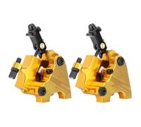 Alomejor Étriers de frein à disque hydrauliques pour vélos de route - 140 mm et 160 mm - 2 freins (doré)