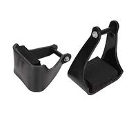 Alomejor Étriers en Plastique Pom Selle de Cheval de sécurité Coussin de Pied en Mousse rembourré Noir pour Sentier D'équitation Occidental, Matériau Ultra Léger de 5,51" de Largeur