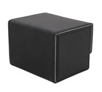 Alomejor Étui à Cartes en Cuir PU, Couvercle à Rabat Magnétique, Boîte de Grande capacité avec Doublure en Feutre, Aspect élégant pour Cartes de Tarot (Black)