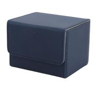 Alomejor Étui à Cartes en Cuir PU, Couvercle à Rabat Magnétique, Boîte de Grande capacité avec Doublure en Feutre, Aspect élégant pour Cartes de Tarot (Blue)