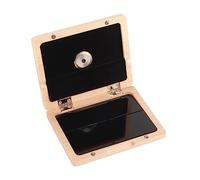 Alomejor Étui à Roseau en Bois Premium pour Saxophone et Clarinette, Hygromètre, Décor en Peluche, Possède 5 Roseaux (Couleur du Bois)