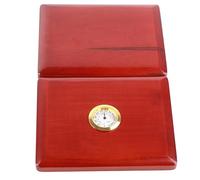 Alomejor Étui à Roseau en Bois Premium pour Saxophone et Clarinette, Hygromètre, Décor en Peluche, Possède 5 Roseaux (Ambre)