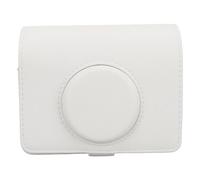 Alomejor Étui pour Appareil Photo instantané, étui de Protection Vintage en Cuir PU Anti-Rayures pour Mini, avec Housse Magnétique, Bandoulière pour Un Transport Confortable (White)
