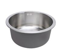 Alomejor Évier de Bar Rond élégant en Acier Inoxydable, Bol Simple, pour la Vaisselle de Cuisine, 42cm, pour la Cuisine, le Bar (Brossé)