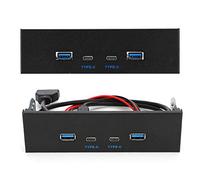 Alomejor Extension de Lecteur Optique 10G Haute Vitesse USB 3.1 Gen2, Panneau Avant pour Accessoires de Bureau et Pièces D'ordinateur, Noir, 1 unité