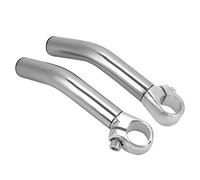 Alomejor Extrémité de Guidon de Vélo Légère et Solide en Alliage D'aluminium pour une Meilleure Absorption des Chocs pour les Amateurs de Cyclisme sur Route Noir/rouge 1 Paire (SILVER)
