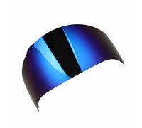 Alomejor Face Plein - Lentille des Helmet pour la Protection Contre Les Insectes de Pluies de Vent Solaire adapté à AGV K3SV K5 Stable Stable Flexible pour Le Matériau de Moto: PC Bleu/Or (Blue)