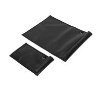 Alomejor Faraday Lot de 2 Sacs étanches et Ignifuges pour Téléphones et Clés de Voiture avec Blocage du Signal pour Voyage et Usage Quotidien Noir