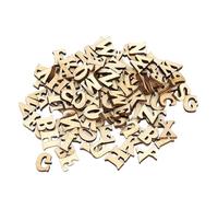 Alomejor Feuille de Bois éducative en Forme de Lettre en Bois pour Décoration Artisanale, Surface Durable et Lisse, Idéale pour les Projets Artistiques pour Enfants et Adultes, 200 Pièces pour