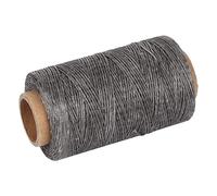 Alomejor Fil ciré Durable Fait à la Main pour L'artisanat du Cuir, Cordon ciré 150D de 820 Pieds pour Outil de Couture à la Main (gris foncé)