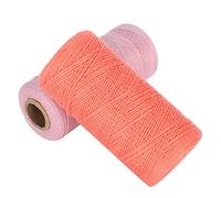 Alomejor Fil de Machine à Broder Solide 8/4 Fil de Chaîne pour le Tissage de Tapis et de Couvertures, 2 Pièces Rose et Rouge Pastèque, de Coton Noir de 820 Pieds pour la Couture