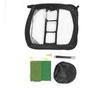 Alomejor Filet de Golf, Filet de Pratique de Golf 2 en 1 pour L'entraînement de Swing D'écaillage de Conduite dans Le Jardin en Intérieur et en Extérieur